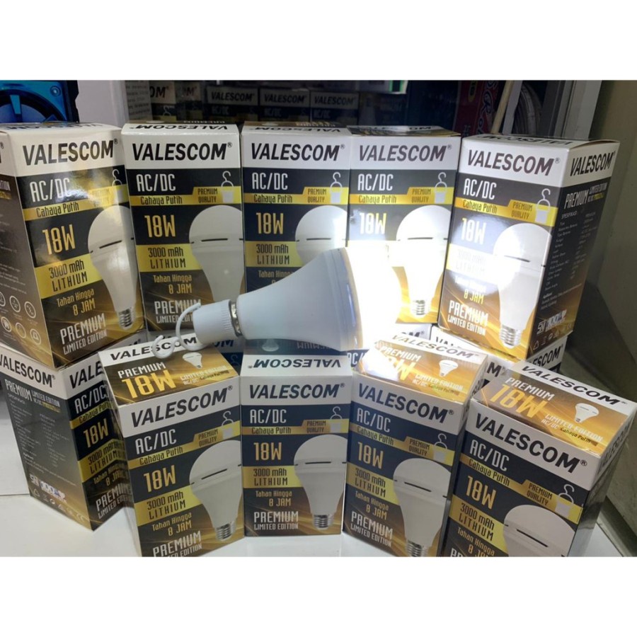 COD BOHLAM LAMPU EMERGENCY LED 18W AC/DC SENTUH MAGIC AJAIB VALESCOM 18 WATT//BOHLAM SENTUH NYALA VALESCOM 18 WATT//LAMPU DARURAT