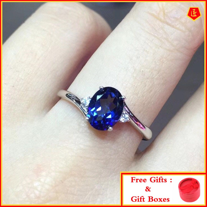 Cincin Sapphire Mewah Untuk Wanita