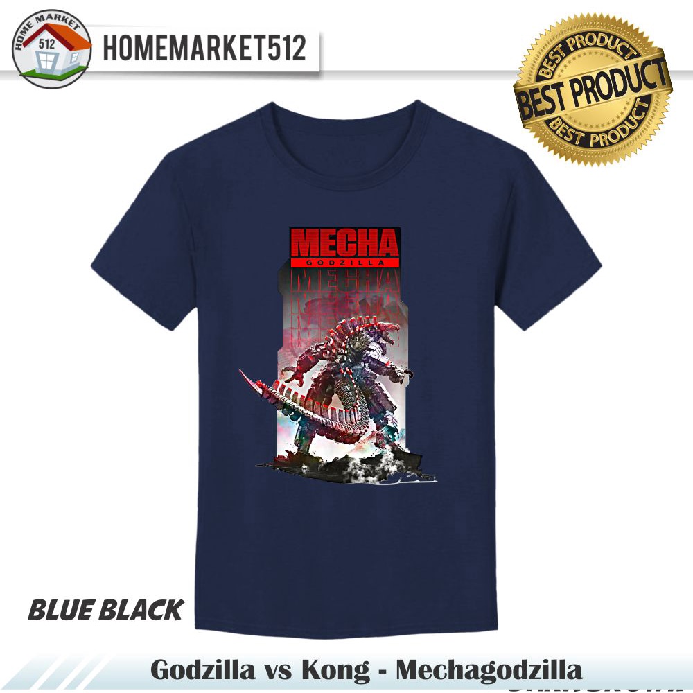 Kaos Pria Godzilla vs Kong - Mechagodzilla Kaos Pria Wanita Premium Dewasa Premium - Size USA : S-XXL    | Homemarket512-2