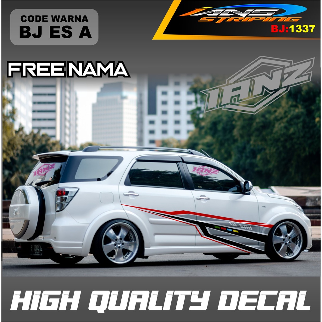 STIKER MOBIL TOYOTA RUSH TERIOS / STIKER MOBIL RACING TERBARU / DECAL STIKER MOBIL AVANZA XENIA INNOVA