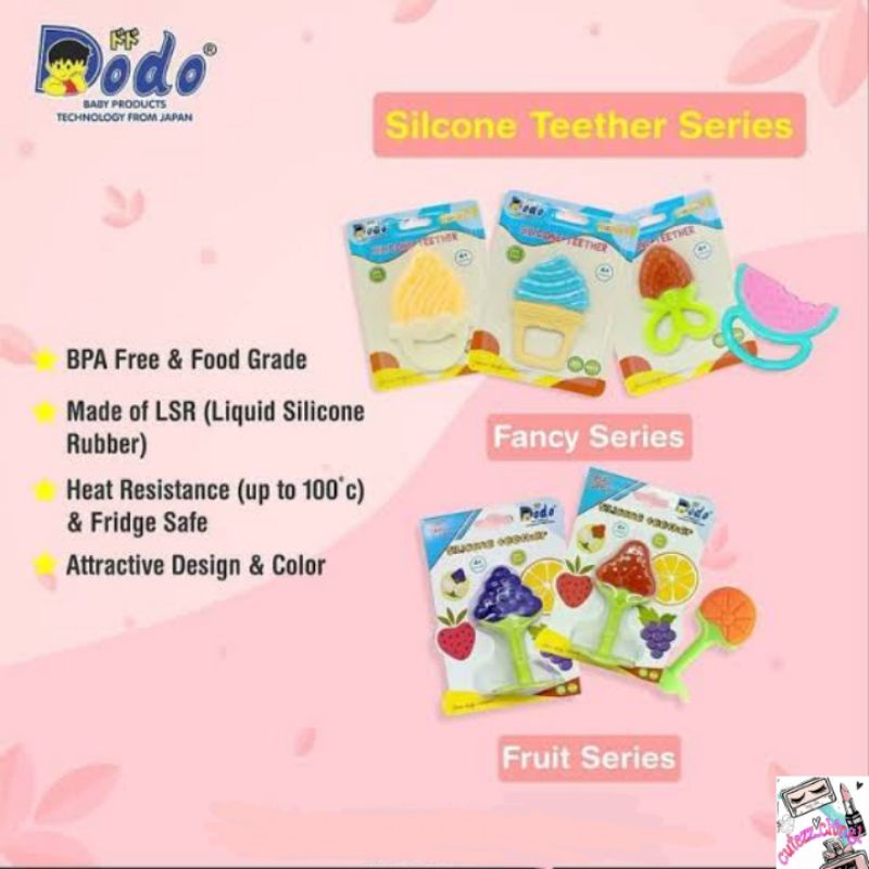 ☃️Cutezz_ching1☃️Dodo Silicone Teether Fancy Series/Fruit Series