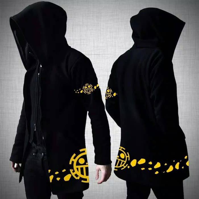 Jaket Jumbo Jubah Anime One Piece Trafalgar Law New World - Zipper Hoodie