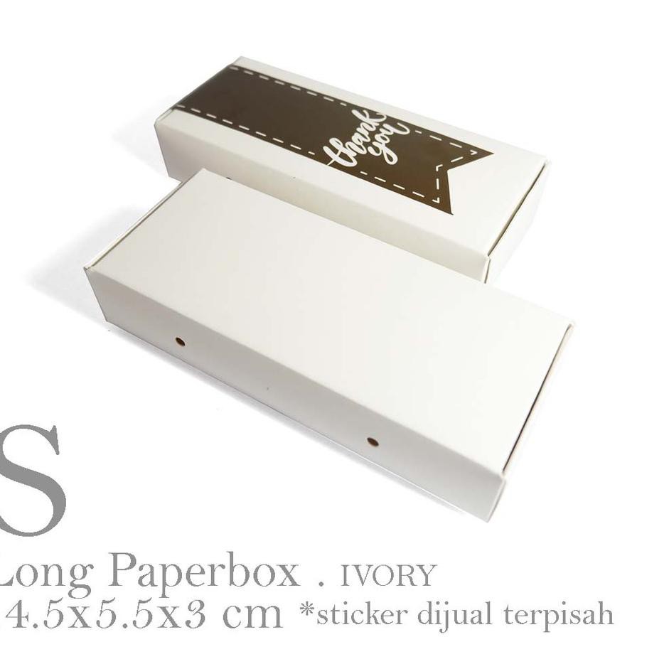 

(HOT PROMO) [HARGA 10pcs] LONG PAPERBOX S / SMALL SIZE (14.5x5.5x3 cm) IVORY / PAPER BOX / LIPSTICK