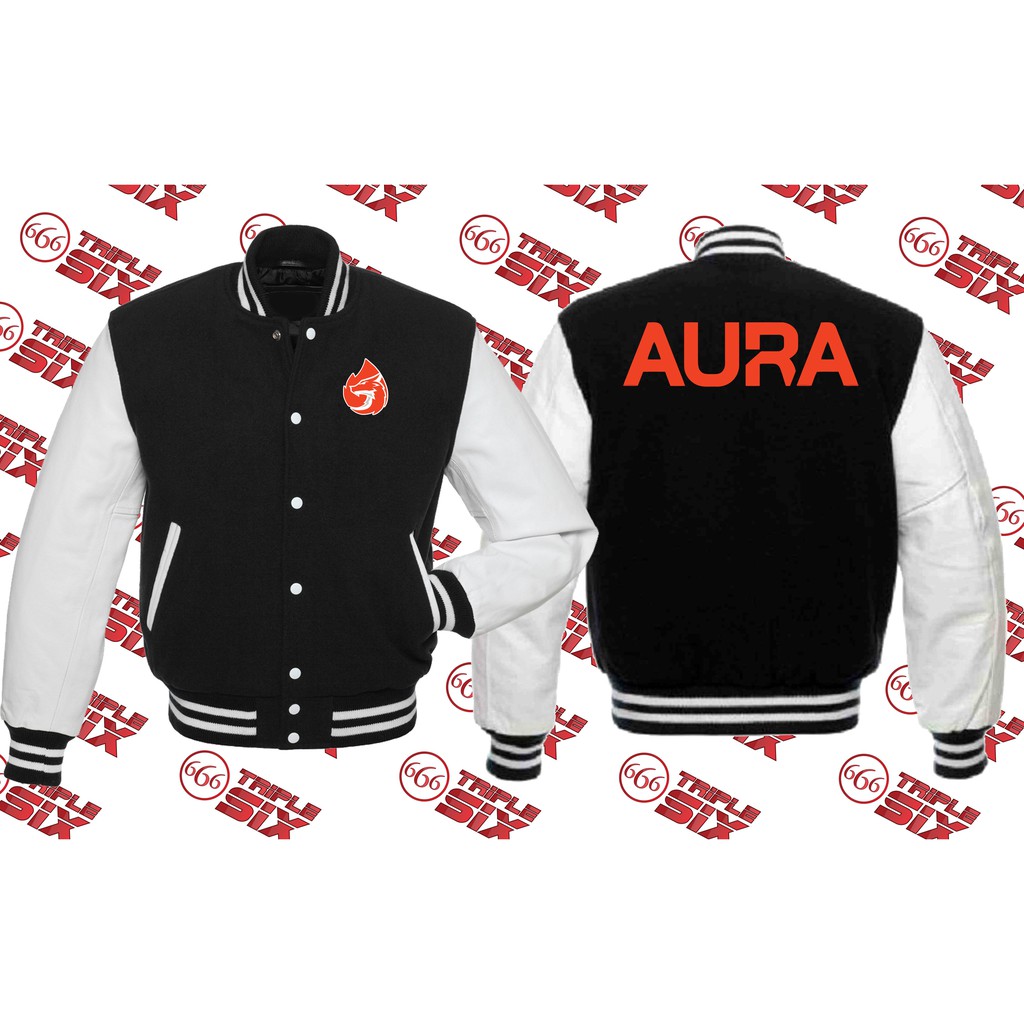 Jaket Varsity Baseball Gaming Aura Esports Team PUBG Mobile Legends Free Fire