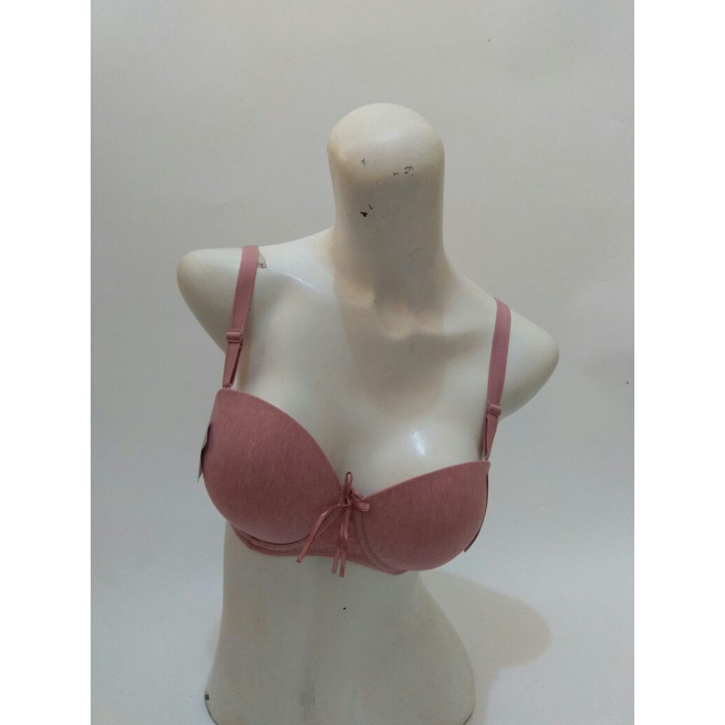 Bra / Bh SOREX 11118 MELANGE BH Busa Kawat HALF CUP setengah polos basic Kait 2 BK