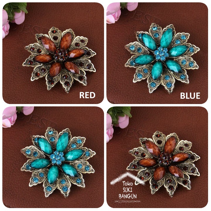 BR-001 Bros Pin Bunga Aksesoris Wanita Fashion Flower Brooch Women