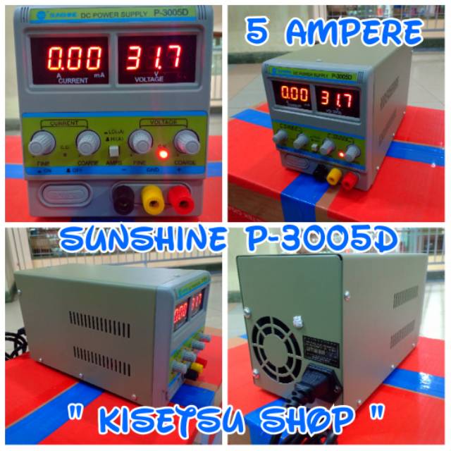 POWER SUPPLY DC P-3005D 5 AMPERE DIGITAL UNTUK SMARTPHONE LAPTOP HP PONSEL DLL