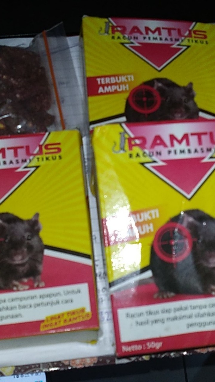 Ramtus Racun Tikus Ampuh Mati Kering Tidak Bau Pembasmi Curut Wirog Mencit Dirumah Di Mobil 3 Pack