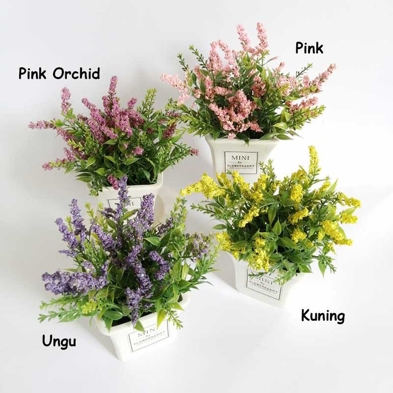 Buket Bunga Lavender Plastik Artificial Bunga Palsu Hiasan Buket Bunga Lavender Plastik Artificial Bunga Palsu Hiasan