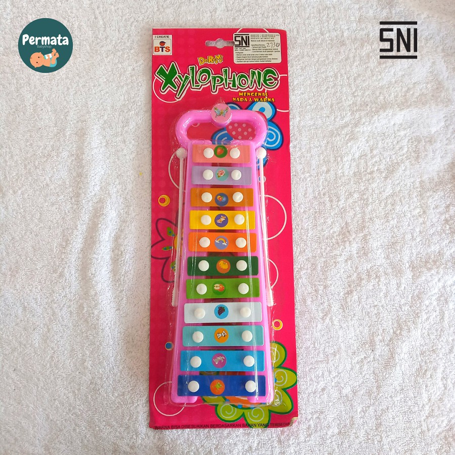 Mainan Musik Anak Doremi Xylophone Bahan Plastik SNI