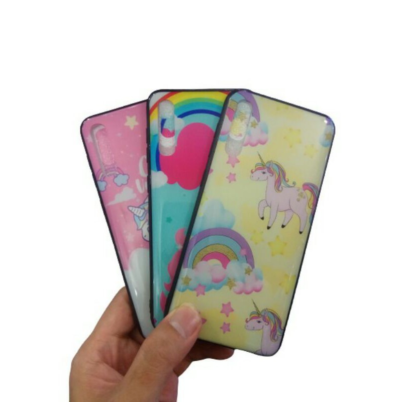 CASE FUZE GLASS UNICORN PLUS IRING LOVE SAMSUNG A10S A20S A50S A21S A51