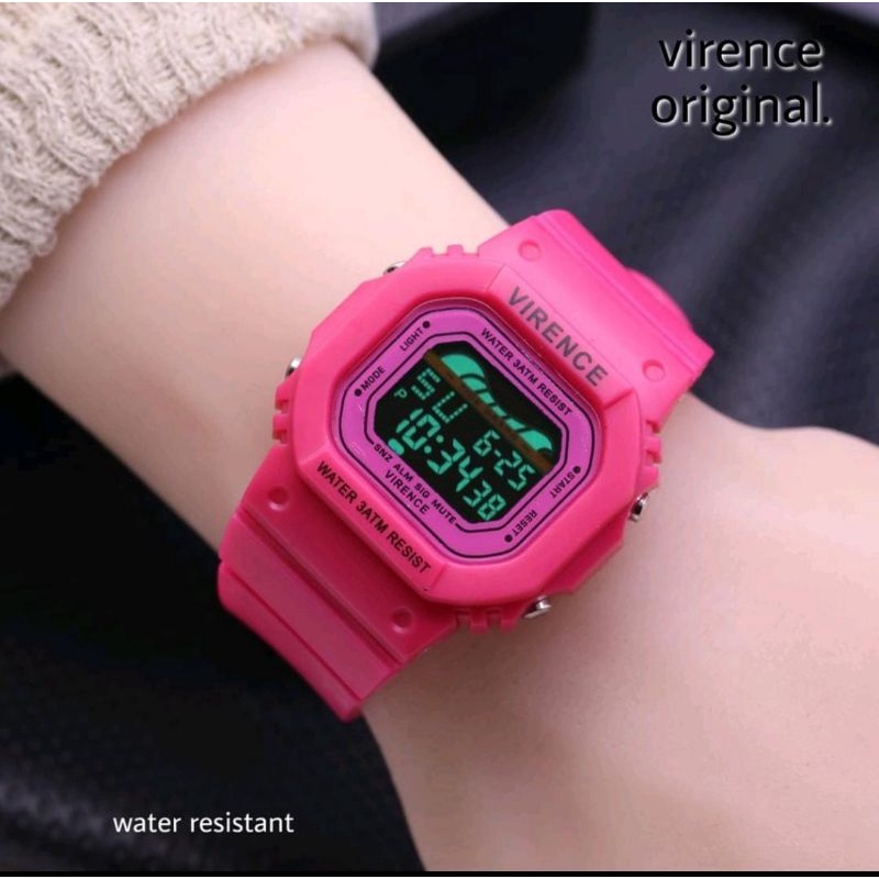 Jam Tangan Virence Digital Led Rubber Jam Tangan Terlaris Best Seller Jam Tangan Pria Wanita