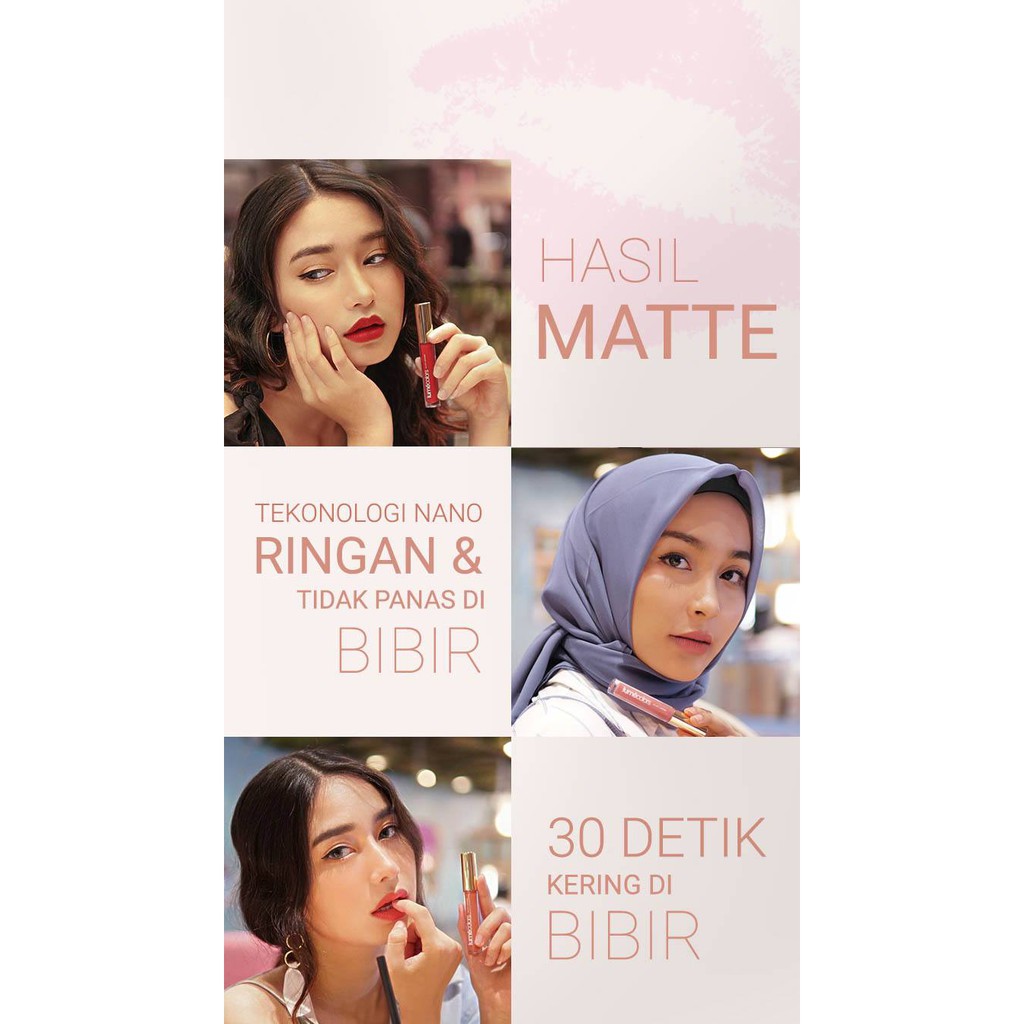 (BISA COD) Lipmatte Tahan Lama Lipstik Lumecolors Sunset Chic Lipcoat Lip Cream Lumecolors Kissproof-3