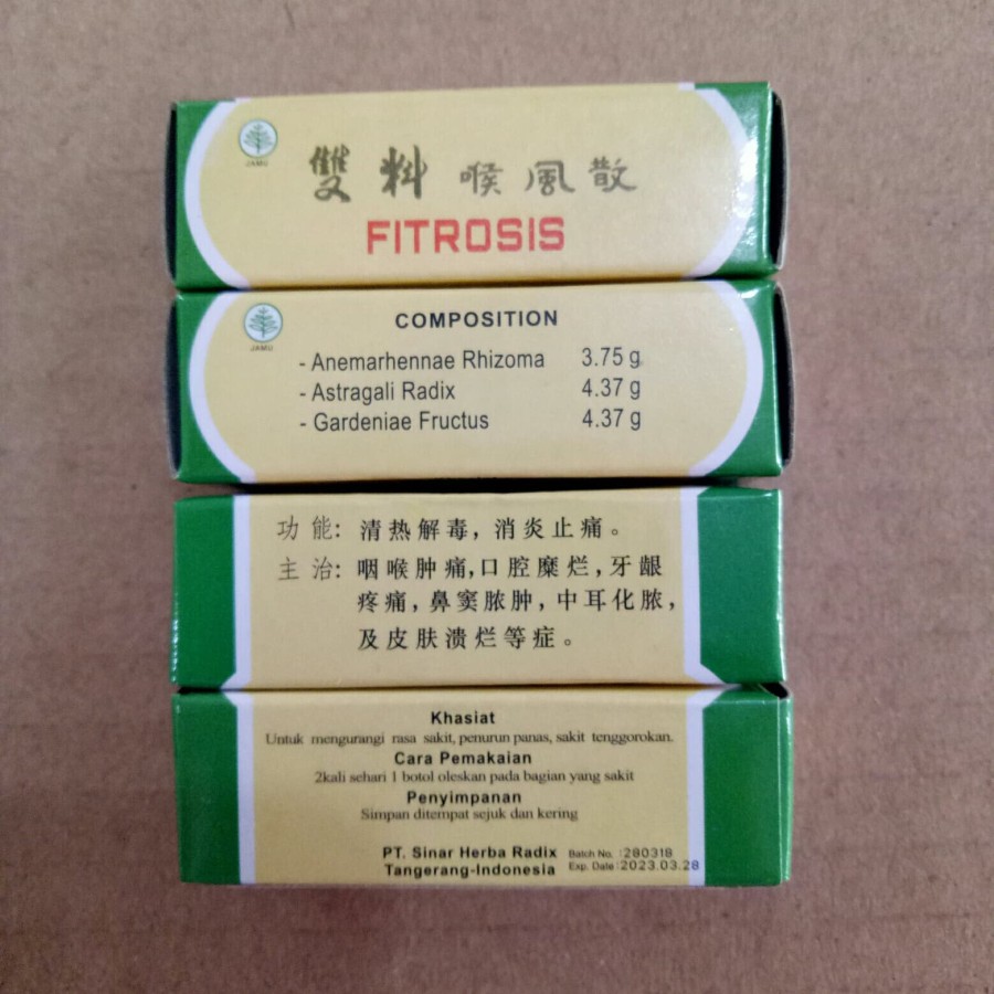 Obat Herbal Sariawan Panas Dalam  Sakit Tengorokan fitrosis / ho fong san / hau feng san Alami Cina