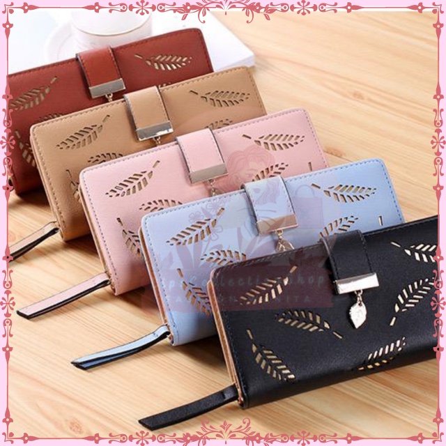 Dompet Wanita Daun Leaf Import