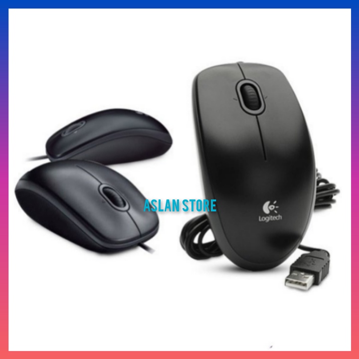 Mouse Logitech B100 Mouse USB Cable Optical Original Mouse