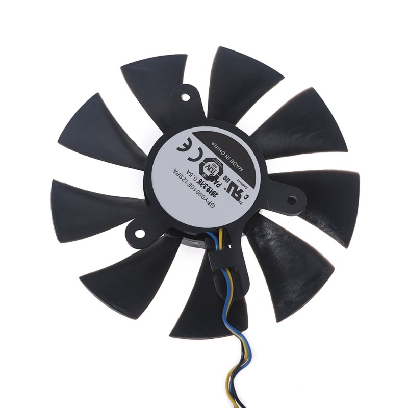 Bt 2PCS 87mm Kartu Grafis Pendingin VGA Fan GFY09010E12SPA 4Pin 12V 0.5A Cooler Fan