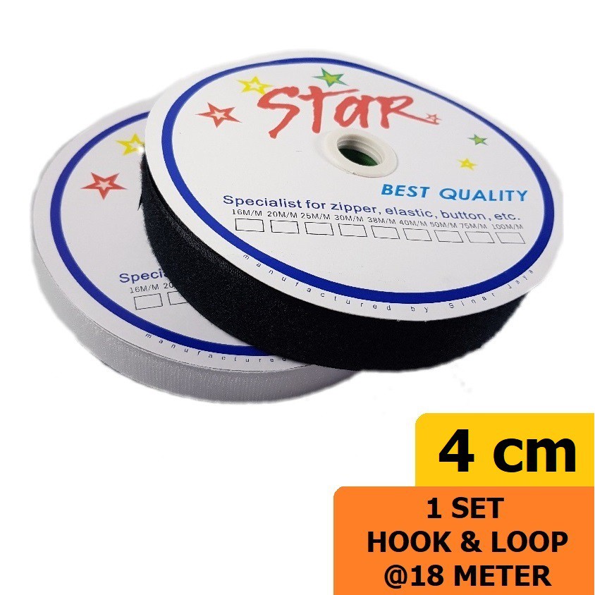 Velcro/Perekat/Magic Tape 38mm/3,8cm/1,5inch @18 meter Nylon Tape