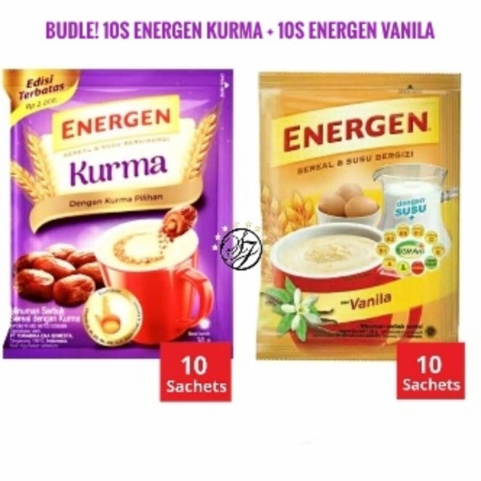 

Promo Bundle! 10s Energen Kurma + 10s Energen Vanila (BERKUALITAS)