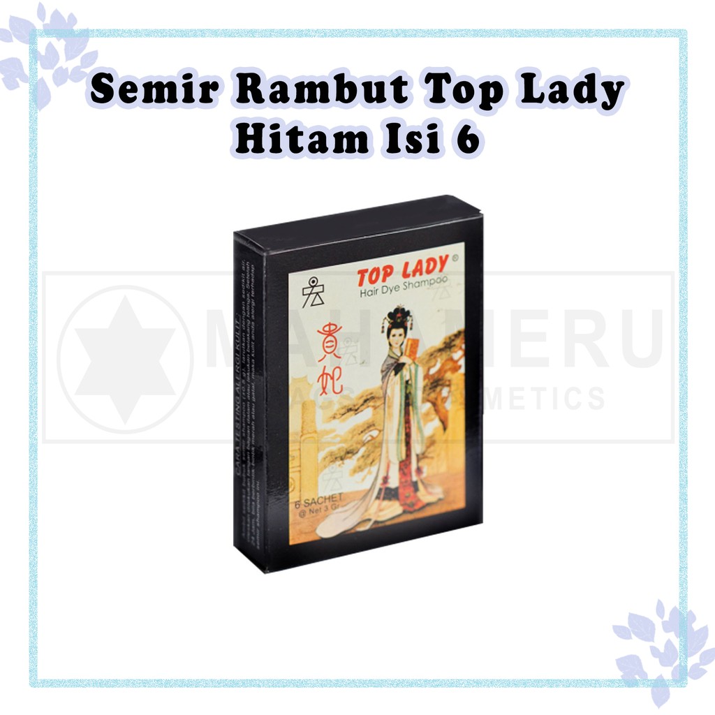 Semir rambut top lady hitam (6 Sachet)