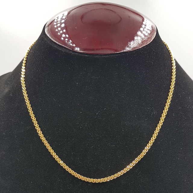 Kalung Emas Asli Kadar 875 Fancy Double