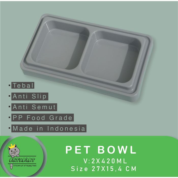 TEMPAT MAKAN ANTI SEMUT DOUBLE BOWL / TEMPAT MAKAN KUCING - ANJING