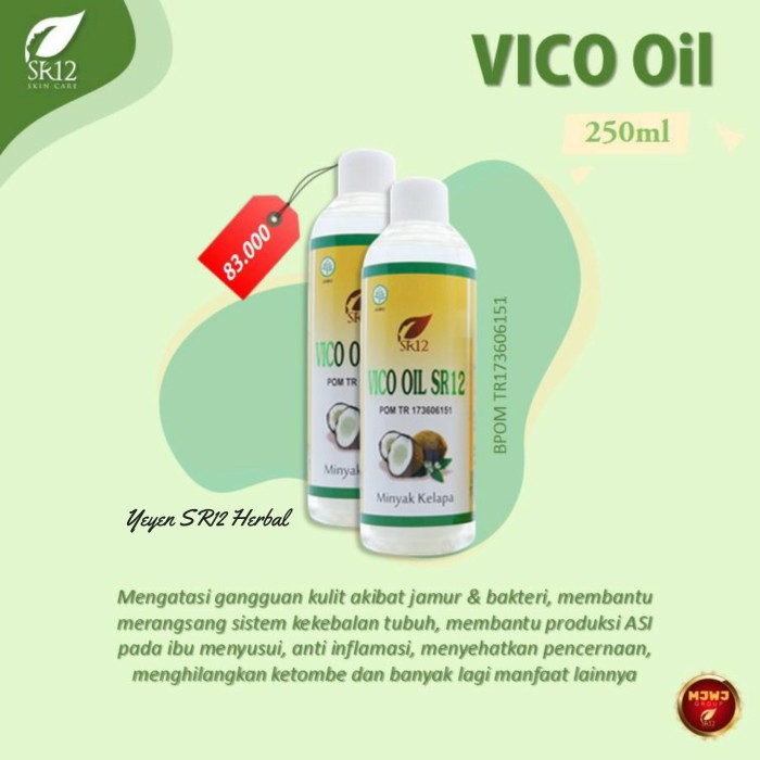 

VICO CAIR 250 MLSR12/ VCO BPOM / MINYAK KELAPA MURNI