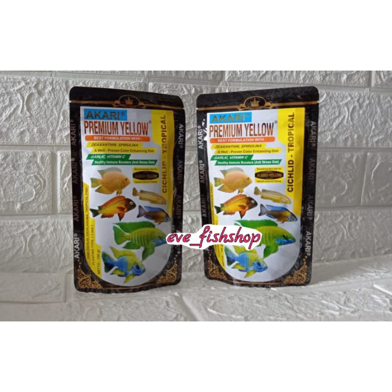 Pelet Premium Akari Yellow Cichlid Siklid Ciklid Pakan Ikan
