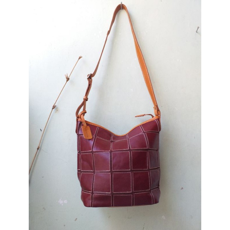 tas kulit patchwork