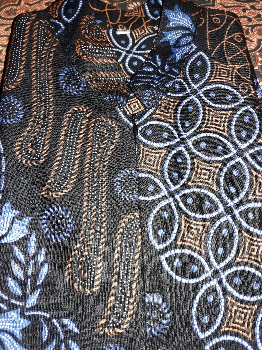 Batik Couple Keluarga Sania Ruffle Ori Ndoro Jowo Dnt Motif Pari Seno Biru