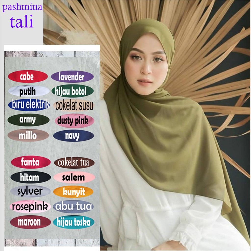 SALE JILBAB PASHMINA TALI DIAMOND KERUDUNG INSTANT HIJAB NON PET ANTEM KHIMAR BERGO THALIA TERBARU