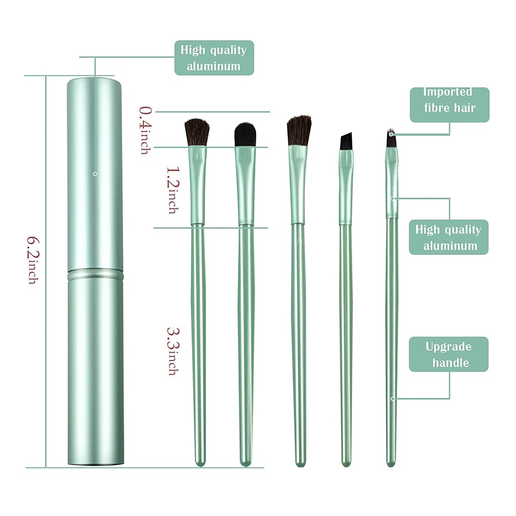 5 Pcs / Set Brush Makeup Profesional Bahan Sintetis Untuk Wajah