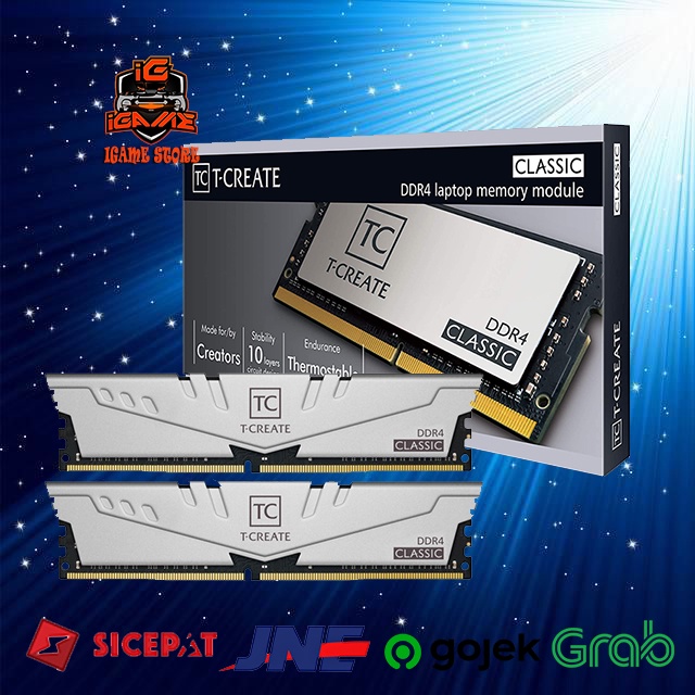 TEAM T-CREATE CLASSIC 32GB Kit (16GBX2) DDR4 3200MHz PC4-25600 NAMPOL GAN