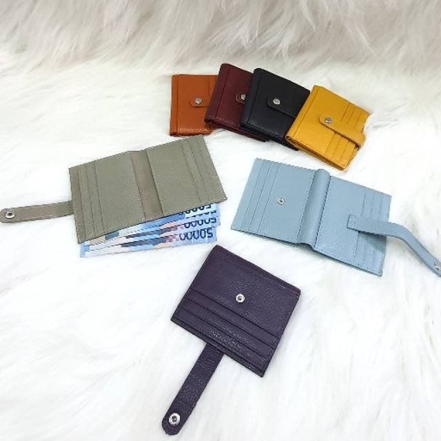 dompet kartu fashion kulit card holder wallet genuine leather carina