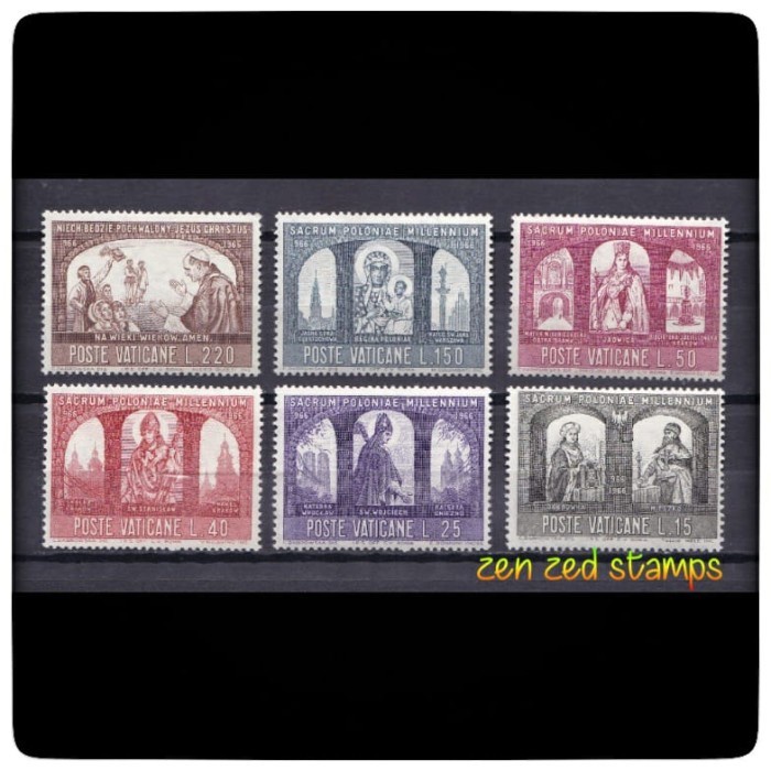 

0397 Perangko Vatican City 1966 Christianity 6v Mnh