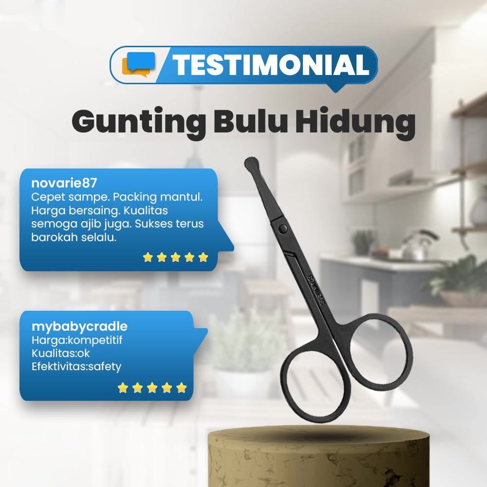 Gunting Alat Cukur Bulu Hidung Nose Hair Scissor Stainless Steel