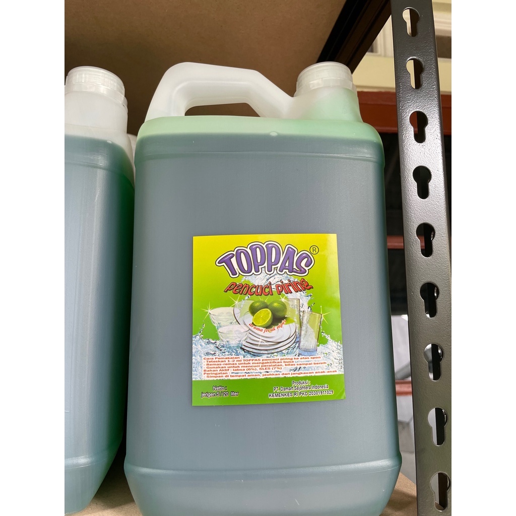 Toppas Sabun Cuci Piring 5 Liter / Dishwashing 5 Liter Izin Kemenkes RI