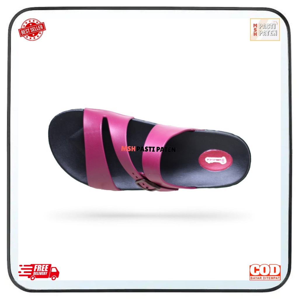 Sandal selop wanita bahan karet ori yumeida ld 7121 l ukuran 36-41 sendal cewe