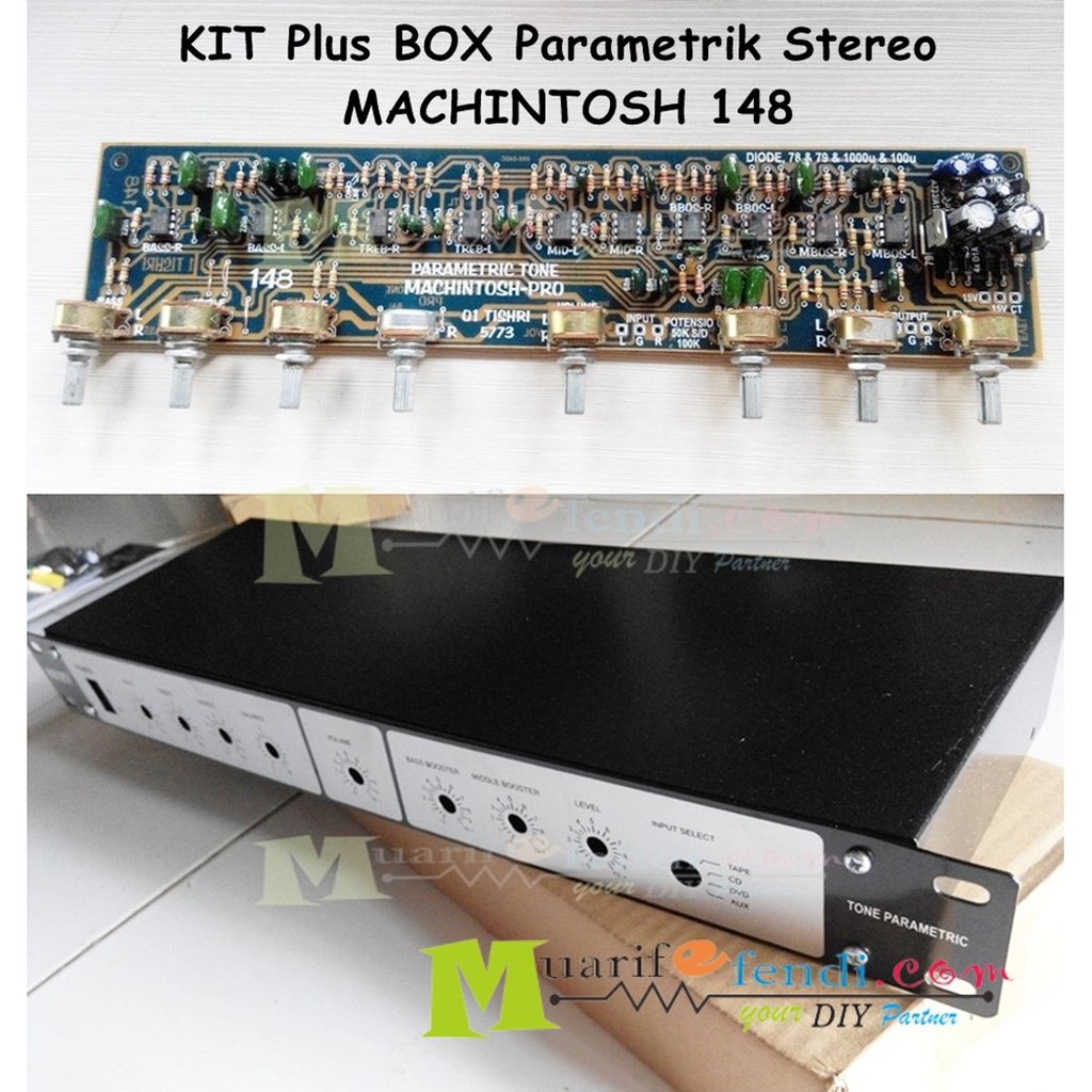 KIT Plus BOX Parametric Parametrik Stereo Tone Control MACHINTOSH plus power supply 148