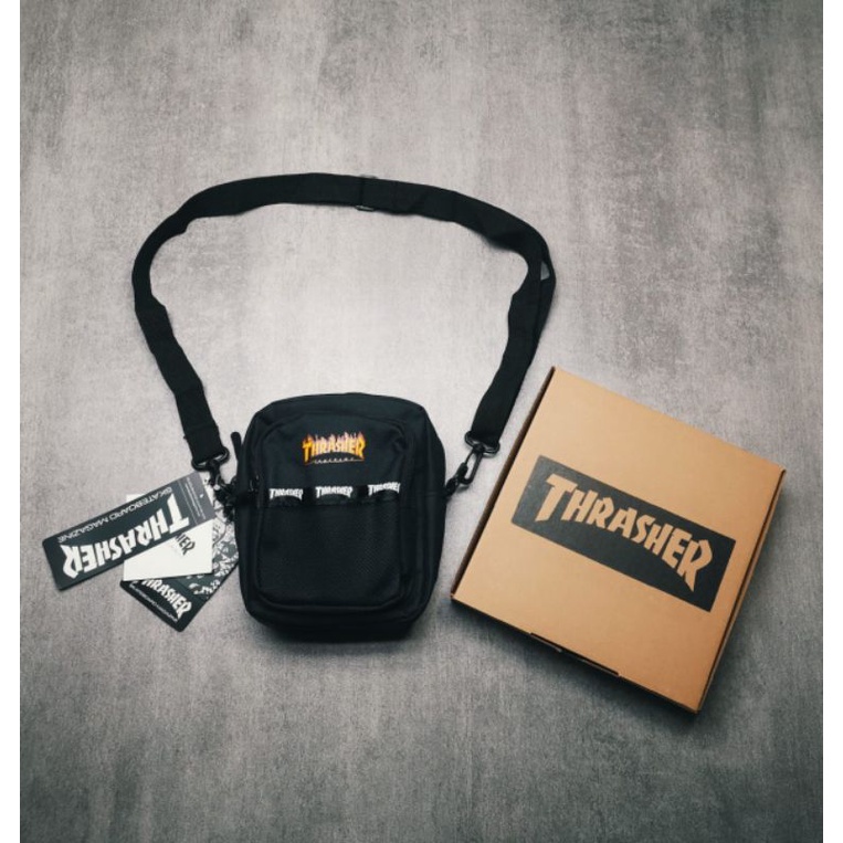 THRASHER MINI SLINGBAG BLACK FREE BOX
