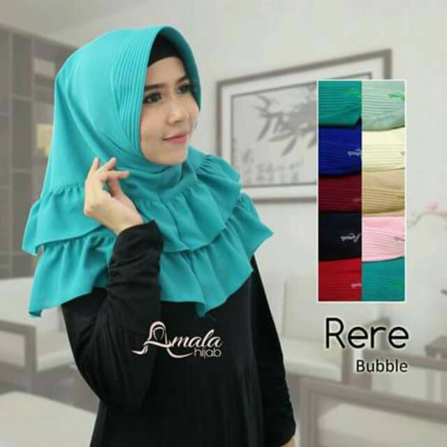 Hijab syari rampel tumpuk kecil pet grosir murah tanag abang kudus