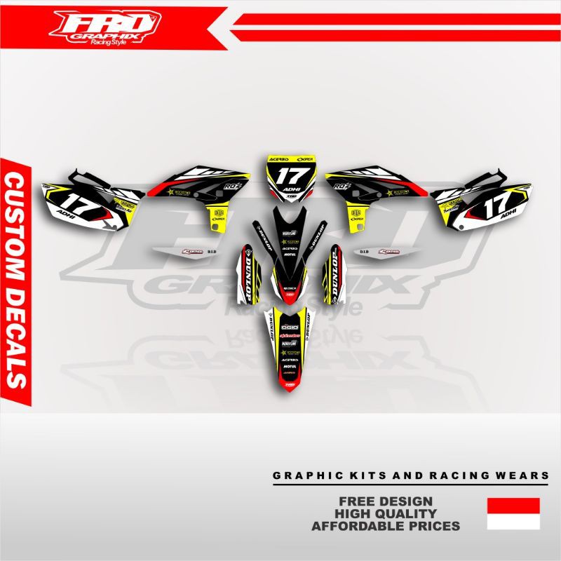 DECAL YZ 250 Custom Ninja GTX TEBAL