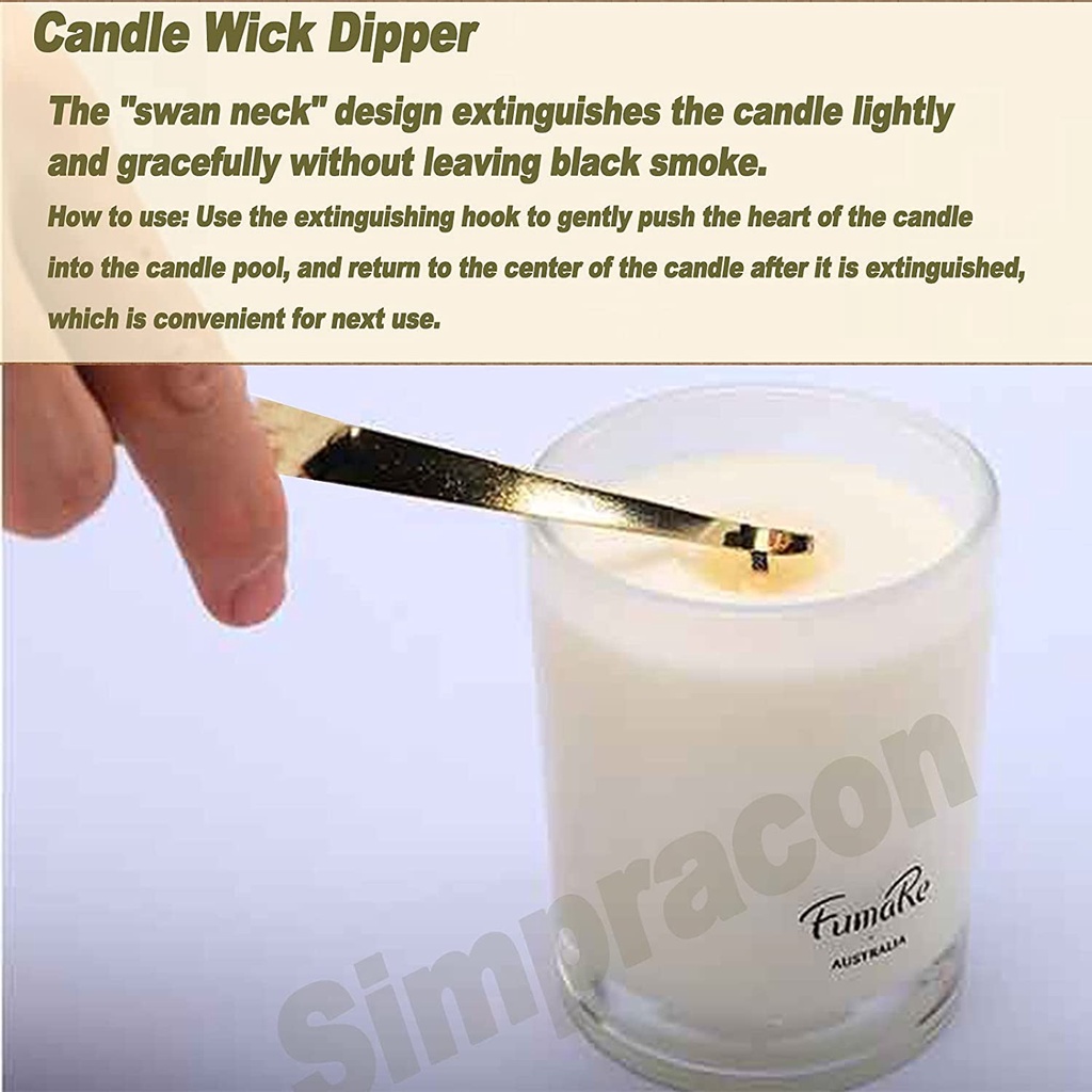 Candle Wick Trimmer &amp; Dipper / Gunting dan dipper Sumbu Lilin warna Rose Gold dan Black Dipper Silver