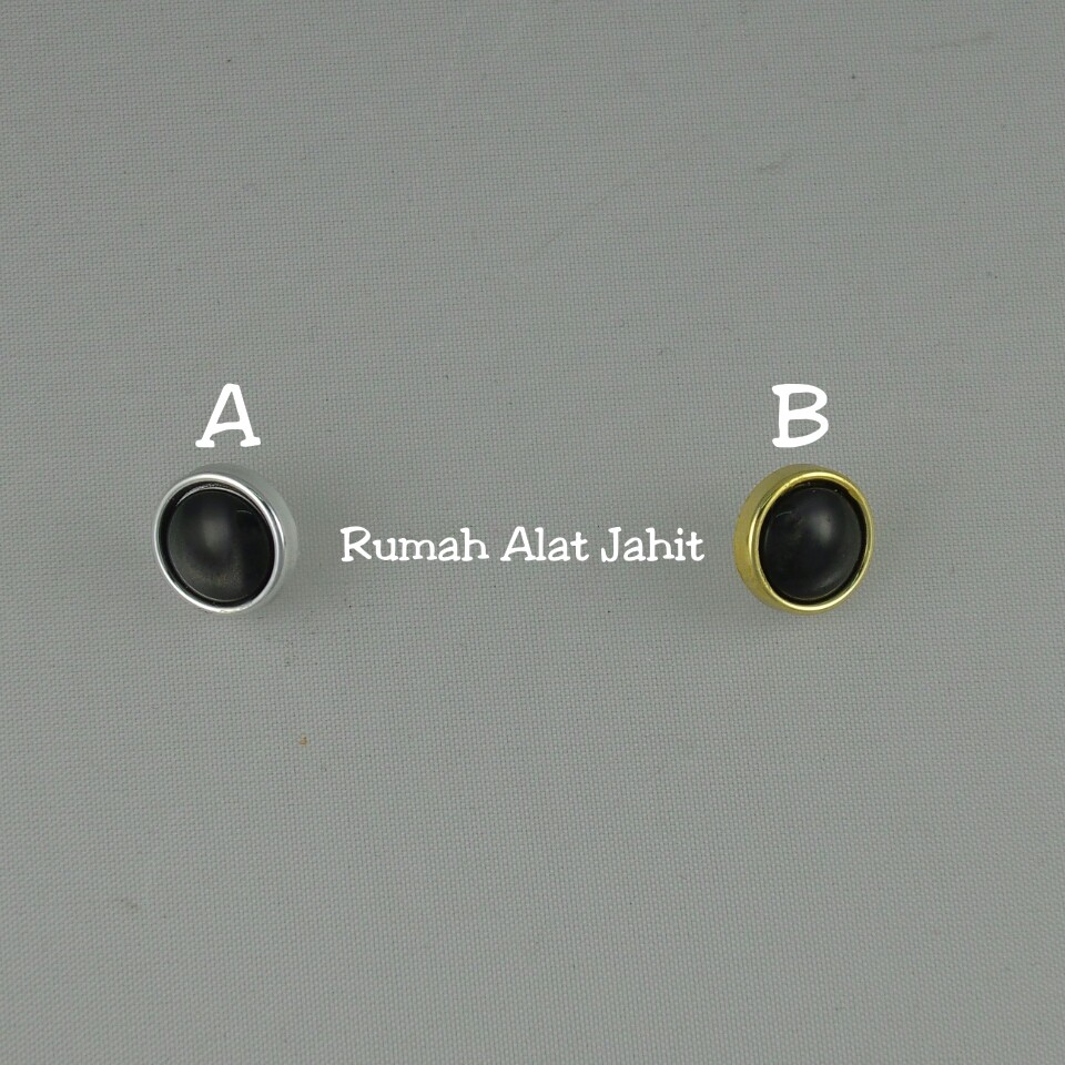 Kancing Akrilik Bulat Polos 12mm