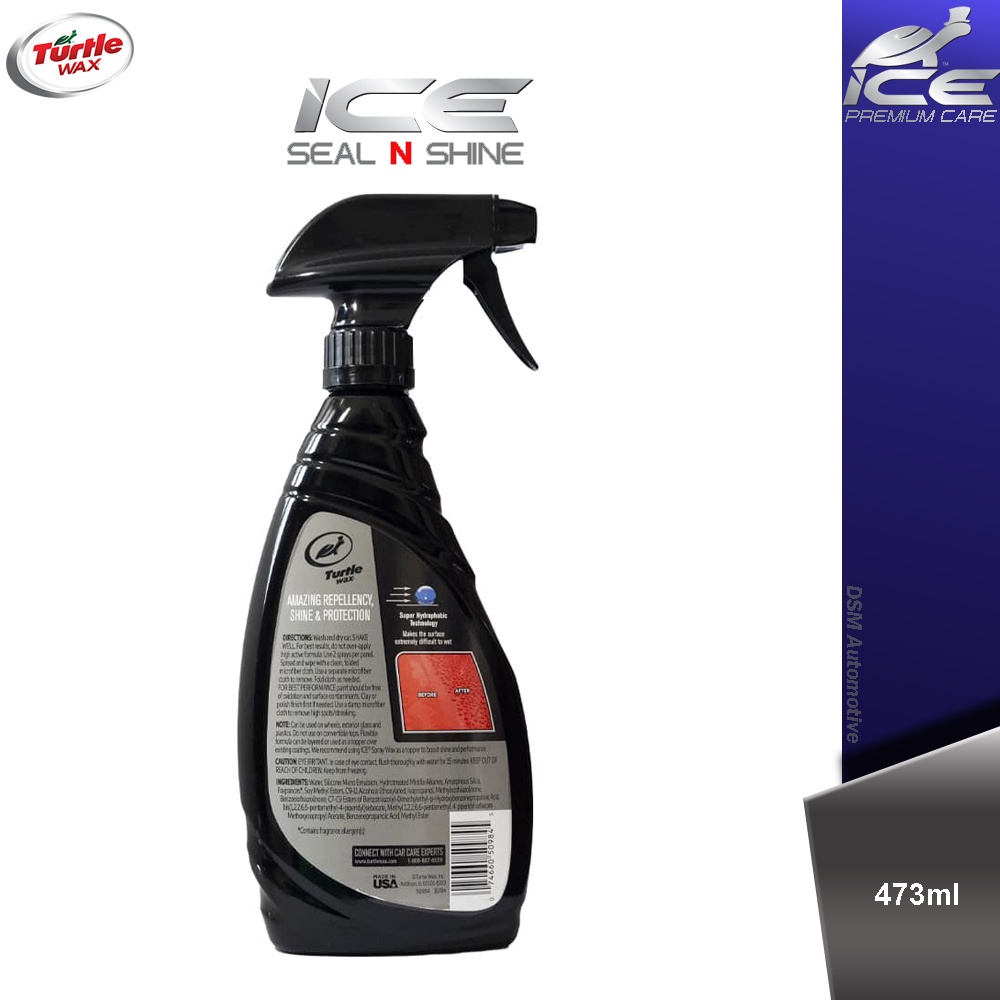 Turtle Wax Ice Seal N Shine 473ml / Dengan Super Hydrophobic Tangkal Air Dan Lindungi Cat