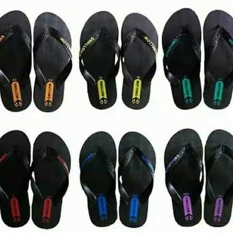 sandal swallow hitam, putih.