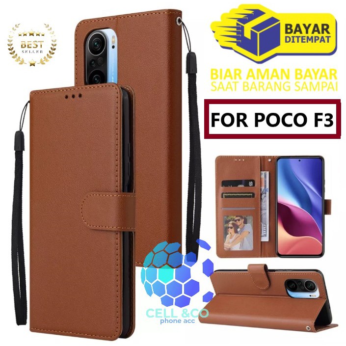 Flip cover POCOPHONE POCO F3 Flip case buka tutup kesing hp casing hp flip case leather wallet