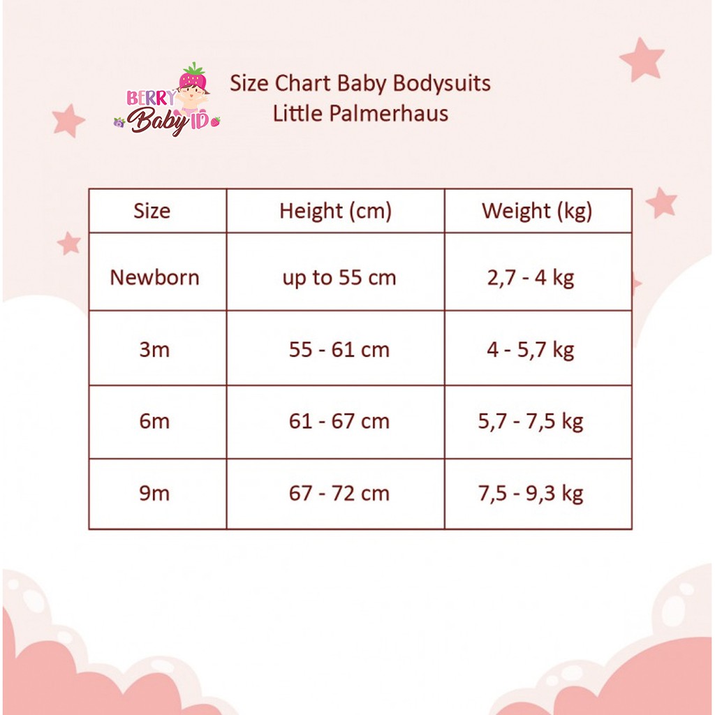 Little Palmerhaus Everyday Wear Bodysuit Jumper Bayi Boy Unisex 0-24 Bulan Berry Mart