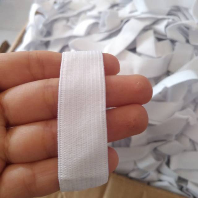 Karet elastis pinguin 2.5cm putih 15kg