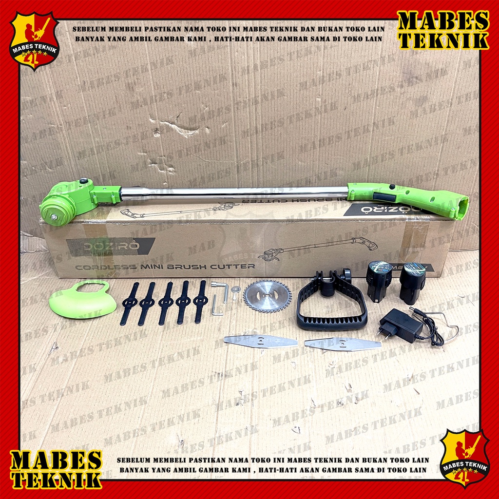 CORDLESS GRASS TRIMMER DOZIRO MESIN POTONG RUMPUT BATERAI 12 VOLT 12V